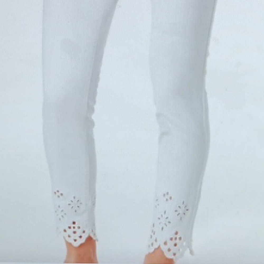 Charter Club Bristol Skinny White Cropped Ankle Jeans, Sz. 10